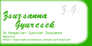 zsuzsanna gyurcsek business card